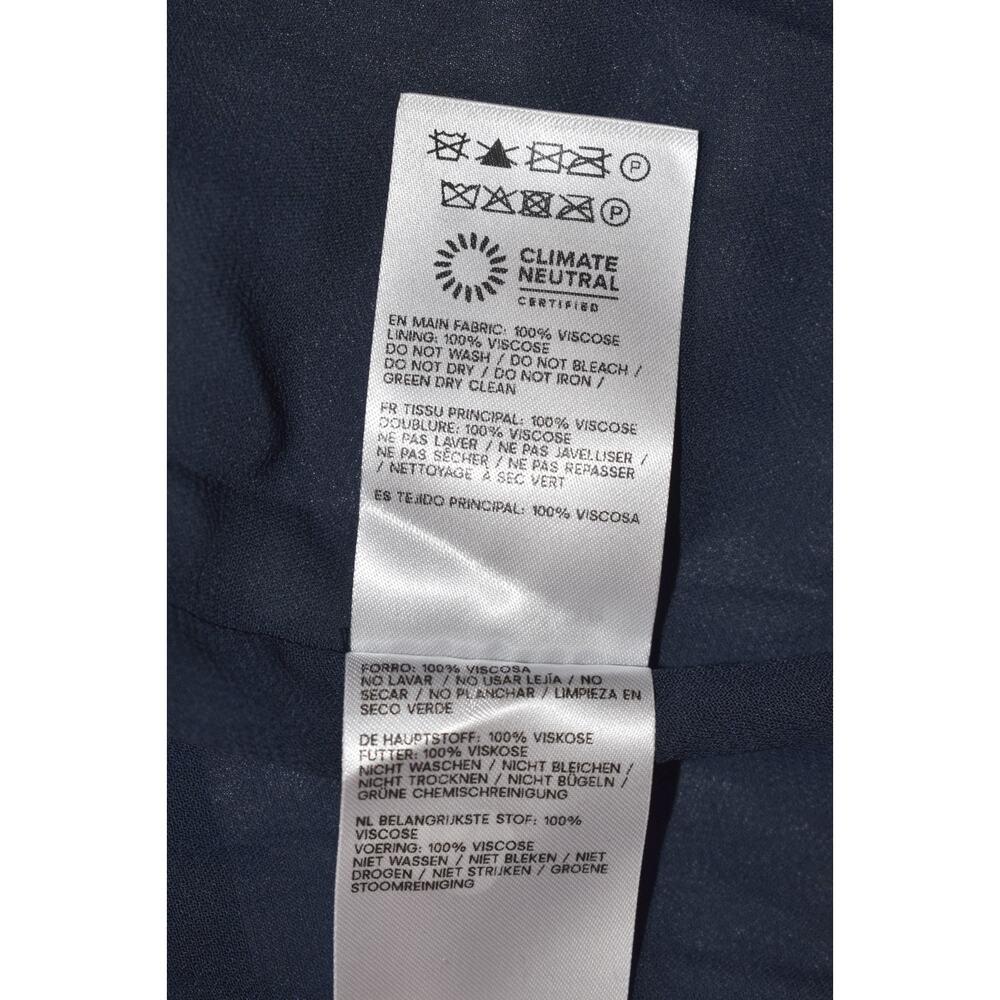 B0 NWT REFORMATION Navy Blue Floral Side Slit Lyric Jovelle Maxi Dress Size 4 - Picture 10 of 10